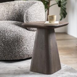 Bijzettafel Aron vierkant 40x40 - bruin