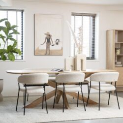 Eettafel Nikki 240x100 - naturel