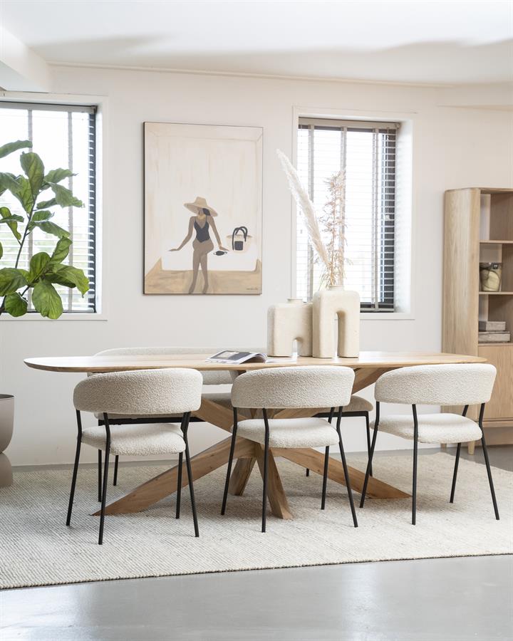 Eettafel Nikki 240x100 - naturel