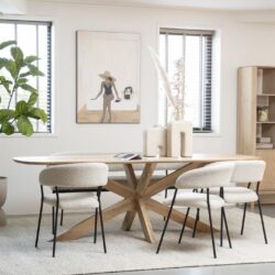 Eettafel Nikki 240x100 - naturel