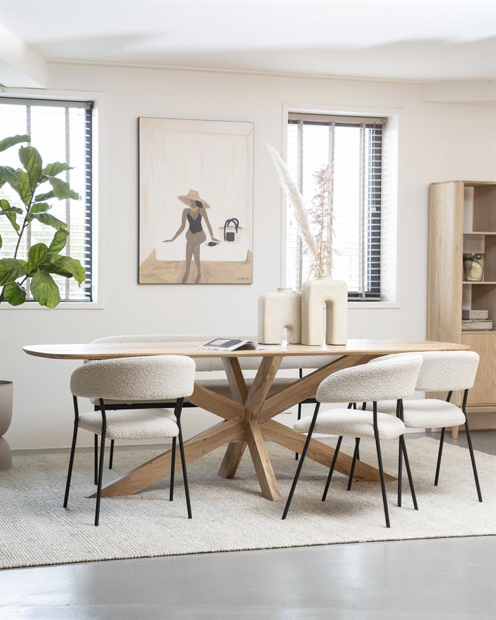 Eettafel Nikki 240x100 - naturel