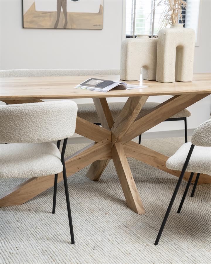 Eettafel Nikki 200x100 - naturel