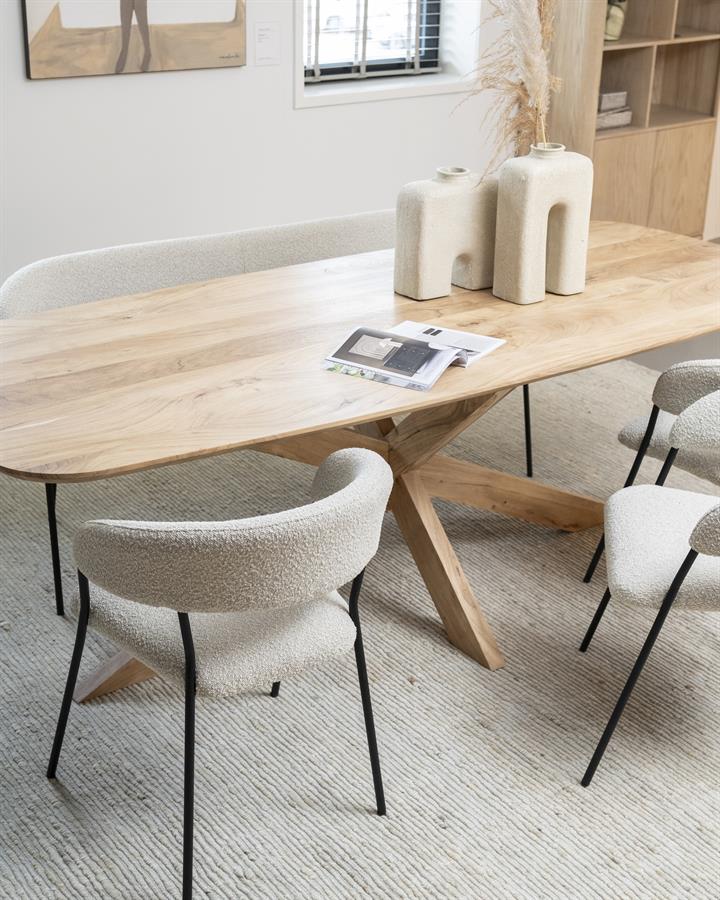 Eettafel Nikki 200x100 - naturel
