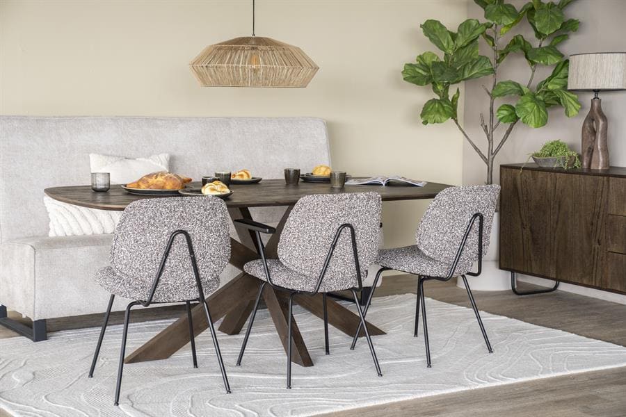 Stoel Jon met arml - taupe Maywood