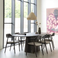 Eettafel Aron ovaal 250x110 - bruin