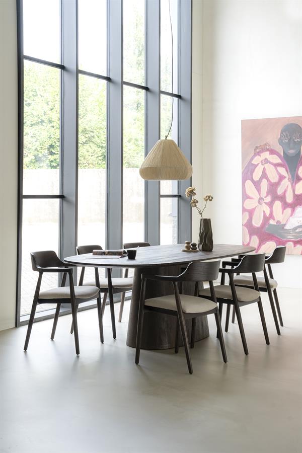 Eettafel Aron ovaal 250x110 - bruin