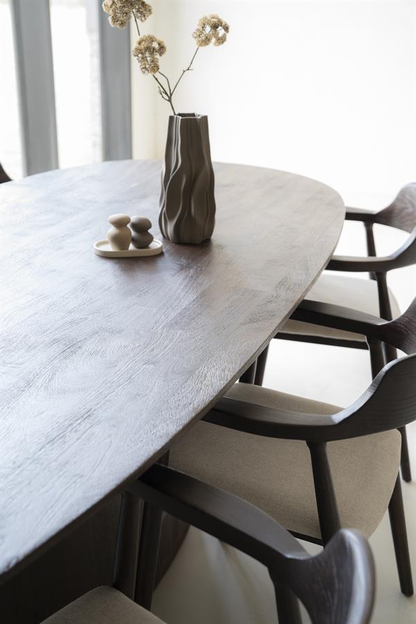 Eettafel Aron ovaal 250x110 - bruin