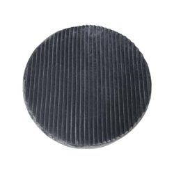 Robuuste zwarte rubberen onderzetter met geribbelde antislip ondergrond, geschikt voor meubels en decoratie, voeg stijl en functionaliteit toe aan elk interieur.