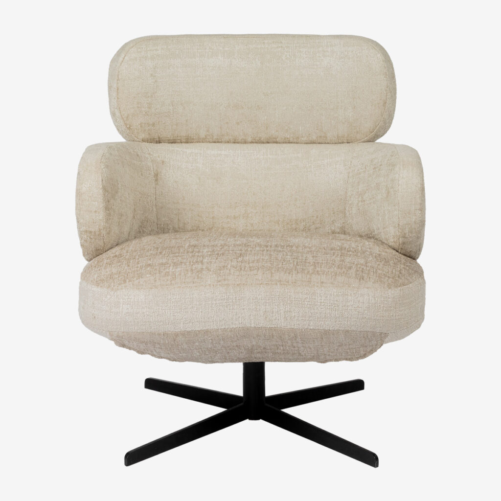 Fauteuil Rana van PMP Furniture in stof met draaivoet bij Mokana in Enschede