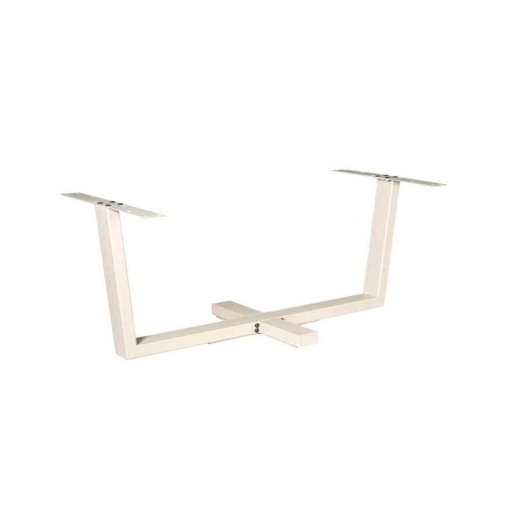 Tischfuß aus Scaffoldwood in Weiß, geeignet für maßgefertigte Tische und Möbel. Robustes und stilvolles Design für langlebige und elegante Möbelkonstruktionen.