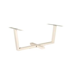 Tischfuß aus Scaffoldwood in Weiß, geeignet für maßgefertigte Tische und Möbel. Robustes und stilvolles Design für langlebige und elegante Möbelkonstruktionen.