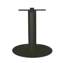 Robuuste zwarte tafelbasis voor houten en metalen tafels, modern design, geschikt voor horeca en interieur, stevig en stabiel, hoge kwaliteit MDF materiaal, Mokana Meubelen.