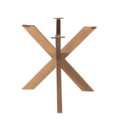 Modern metalen tafelonderstel zwart, stevig onderstel voor houten of tafelbladen, geschikt voor gebruik aan woon- en eettafels.