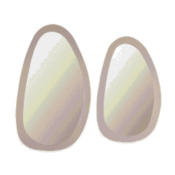 STF-0136-0137-3-1024x1024 Elegante set van twee asymmetrische wandspiegels met ronde, zachte lijnen, perfect voor modern interieur en kwaliteit houten afwerking.