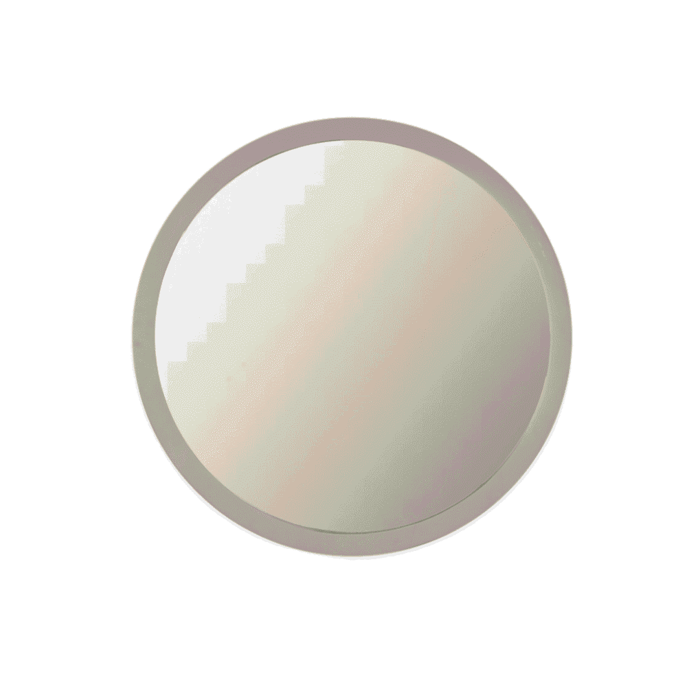 Modern ronde spiegel met houten frame, perfect voor woonkamer of badkamer. Strak en tijdloos ontwerp dat charme toevoegt aan elk interieur, verkrijgbaar bij Mokana Meubelen.