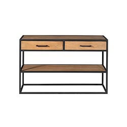 Modern industrieel houten nereids kast met stalen frame, ideaal voor woon- of kantoorruimte, multifunctioneel design, zwart metalen accenten, hoge kwaliteit, handgemaakt, strak afgewerkt.