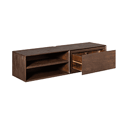 62-kleurige houten tv-meubel met open en gesloten opbergruimte uit de collectie Mokana Meubelen.