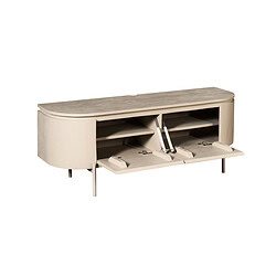 Luxe tv-meubel van Mokana Meubelen met inklapbare tv-houder en ruime opbergruimte, perfect voor moderne woonkamers.