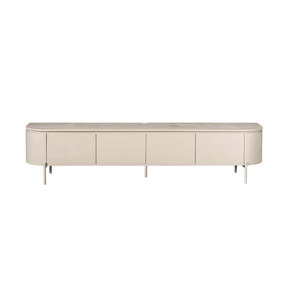 Eethoek van massief eikenhout in een lichte eikenkleur met elegante afgeronde hoeken en strak design, perfect voor een moderne en gezellige eetkamer.