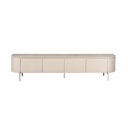 Eethoek van massief eikenhout in een lichte eikenkleur met elegante afgeronde hoeken en strak design, perfect voor een moderne en gezellige eetkamer.