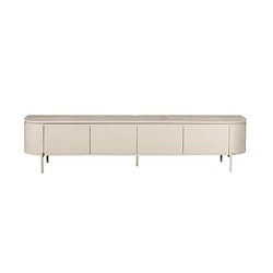 Elegant tv-dressoir van Mokana Meubelen in lichte eikenhouten afwerking, perfect voor moderne interieurs. Ruime opbergmogelijkheden en strak design voor een stijlvolle woonkamer.
