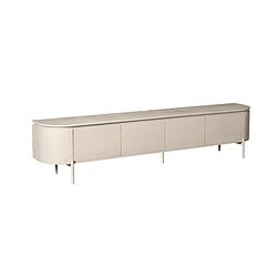 Modern witte houten tv-meubel met sluitdeuren, Scandinavisch design, geschikt voor living en entertainmentruimte.