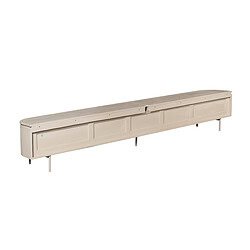 Eettafel van massief eikenhout met strak design en natuurlijke afwerking, perfect voor moderne interieurs en woonkamers.