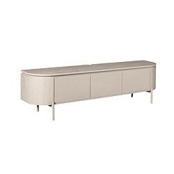 Luxe tv-meubel in lichte houttint, modern Scandinavisch design, opbergruimte en elegante uitstraling, perfect voor woonkamer, Mokana meubels.