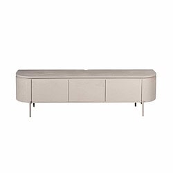 Elegante tv-meubel in licht eikenhout met een strak design en ruime opberglades, perfect voor een moderne woonkamer.