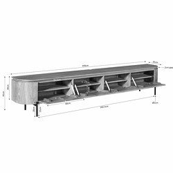Robuuste houten salontafel met praktische opbergladen, modern design en maatvoering, perfect voor stijlvolle en functionele woonkamers.