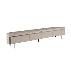 Grote houten tv-meubel in landelijke stijl met opbergvakken, lichtgrijs afgewerkt, modern design, geschikt voor woonkamer, industrieel en Scandinavisch interieur.