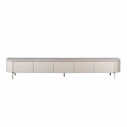 Hoogglans witte tv-meubel met strak design en memory_eat framework, geschikt voor moderne interieurs, ruime opbergmogelijkheden, vervaardigd door Mokana Meubelen.