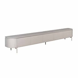 Zwarte houten tv-meubel met opbergruimte en moderne uitstraling, ideaal voor een stijlvolle woonkamer.