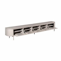 Hoogwaardige wandmeubel met meerdere opberglades en uitschuifbare planken, modern en functioneel design.