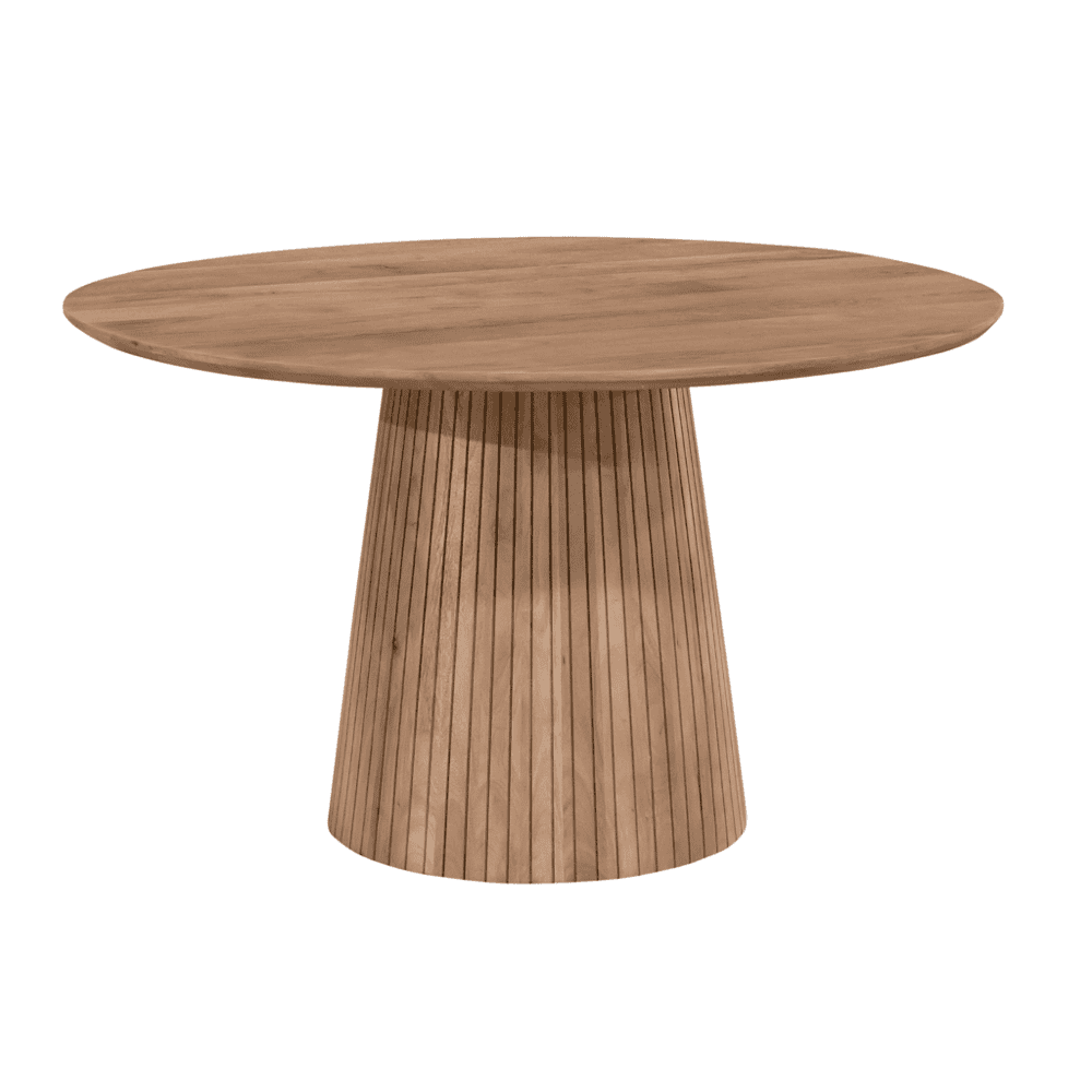 Elegant houten eettafel van Mokana meubels, modern ontwerp met natuurlijke afwerking, perfect voor stijlvolle woningen en restaurants.