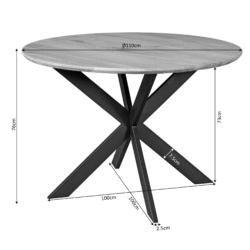 Eiken eettafel Ferris | Rond 110 cm | Naturel