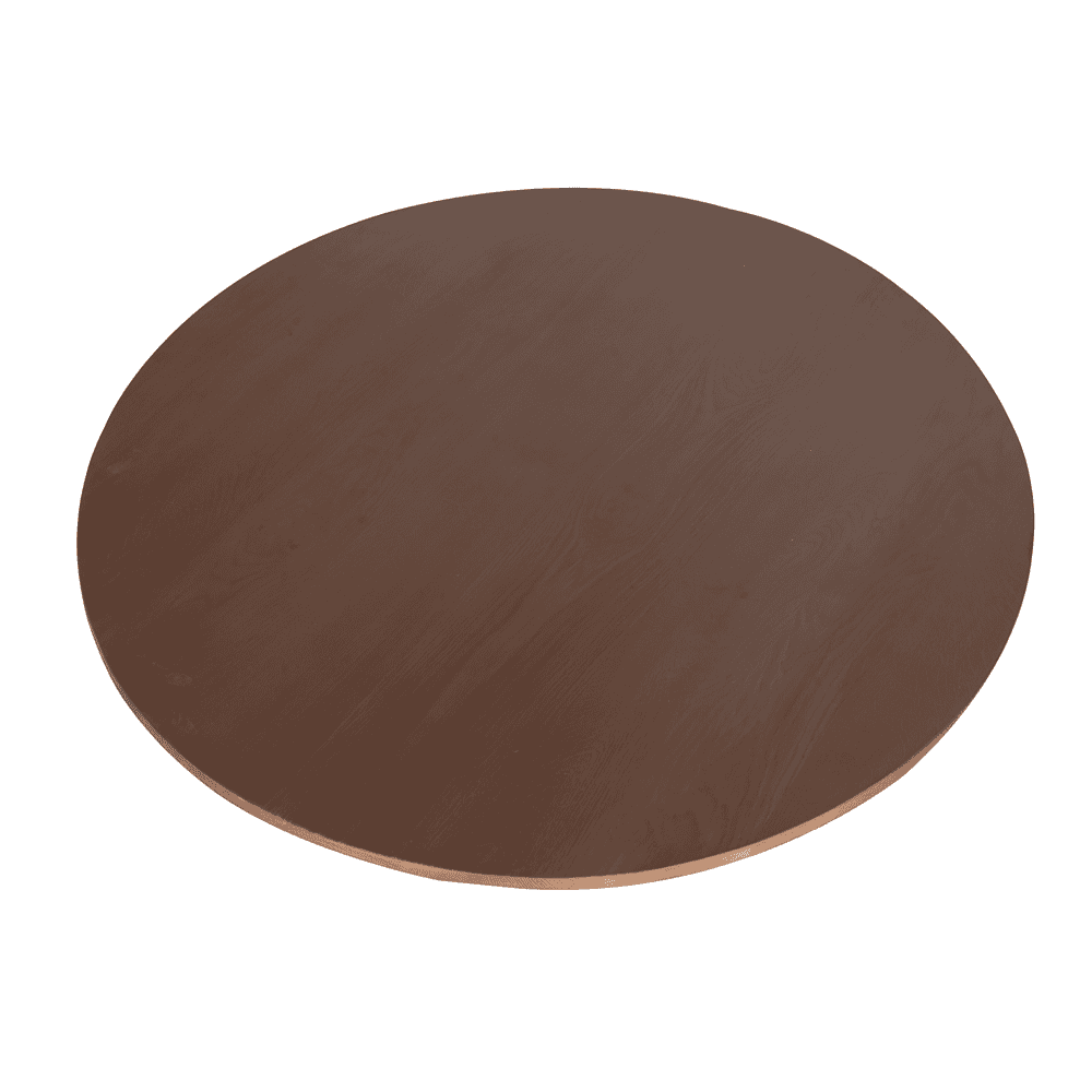 Elegante ronde houten eettafel van Mokana Meubelen, gemaakt van hoogwaardig massief hout met een warme afwerking, perfect voor moderne en landelijke interieurs.