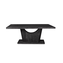 Robuust zwart houten eettafel met uniek design, perfect voor moderne interieurs en eetkamers. Handgemaakt en hoogwaardige afwerking voor duurzame en stijlvolle meubelen.