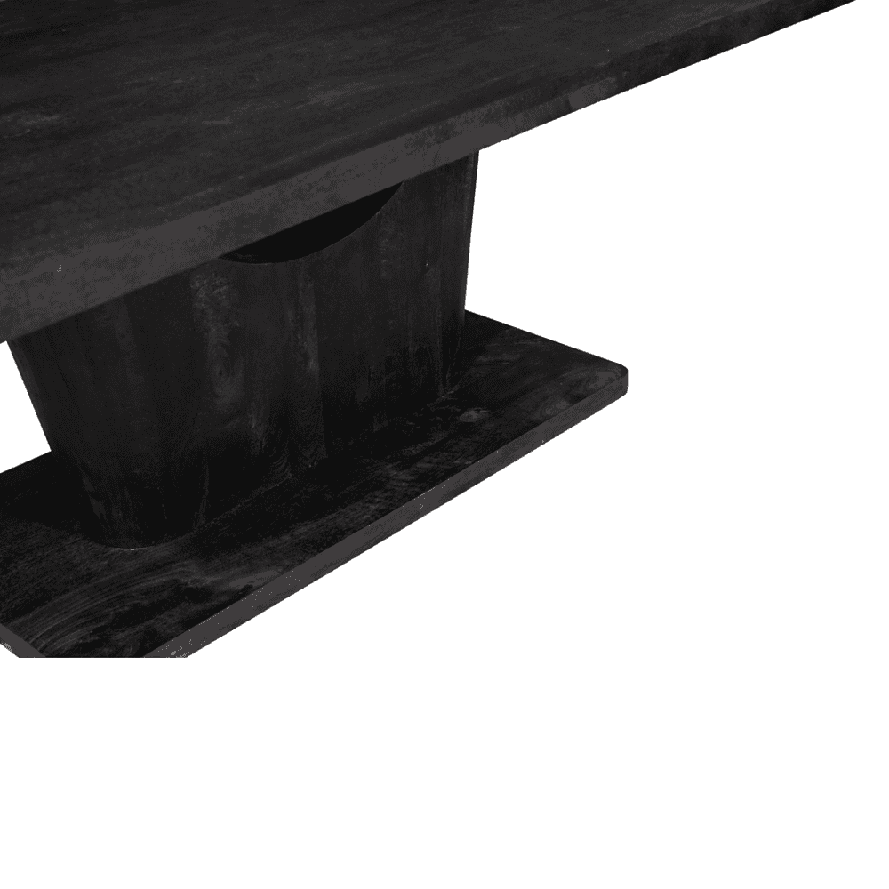 Massief zwart houten meubel met robuuste afwerking en moderne uitstraling. Perfect voor stijlvolle interieurs en duurzaam gebruik. Handgemaakt vakmanschap en hoogwaardige materialen.