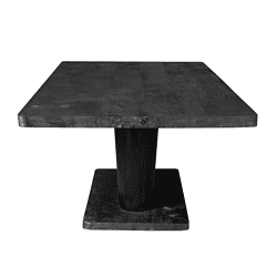 Unieke zwart houten eettafel met robuust ontwerp en hoogwaardige afwerking, perfect voor moderne en landelijke interieurs. Elegante combinatie van natuurlijke materialen en vakmanschap.