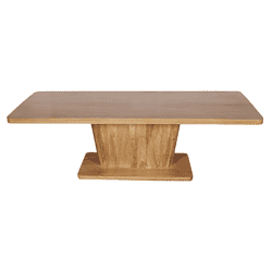 Robuuste houten eettafel met elegant ontwerp, perfect voor een moderne of landelijke woonstijl, gemaakt van hoogwaardig massief hout voor duurzaamheid en tijdloze uitstraling.