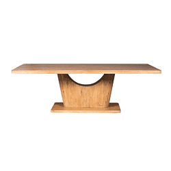 Massief houten eettafel met uniek design en robuuste uitstraling, perfect voor moderne en landelijke interieurstijlen. Gemaakt van natuurlijk hout, stabiliteit gegarandeerd door vakmanschap.