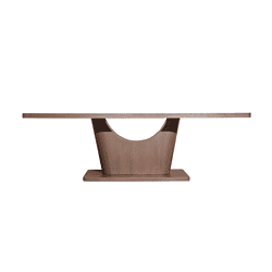 Elegante houten eettafel met modern design, perfect voor in elk interieur, gemaakt van hoogwaardige materialen door Mokana Meubelen.