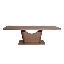 Hoogwaardige houten eettafel met modern design, Mokana Meubelen, landelijke en stijlvolle look, perfect voor elegante en functionele woonruimtes.