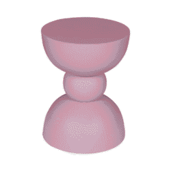 Uniek houten bijzettafel in roze kleur, handgemaakt design, modern en functioneel voor woonkamer of slaapkamer. Perfect voor decoratie of als kleine tafel, hoogwaardige kwaliteit meubel.