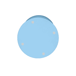 Slaapbank in helder blauw met modern design en comfortabele zit- en slaapfunctie.