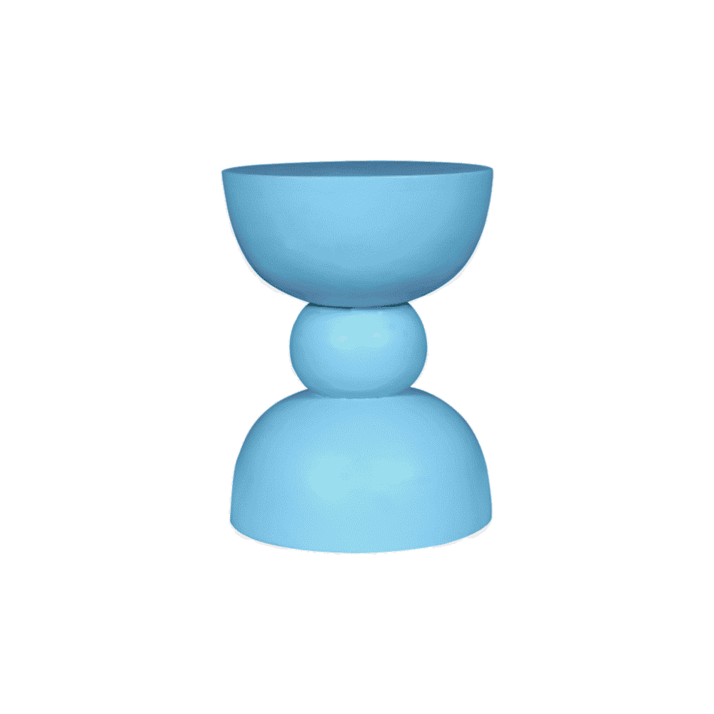 Modern blauw bijzettafel van Mokana Meubelen, minimalistisch design, hoogwaardig materiaal, perfect voor stijlvolle woonkamer inrichting.