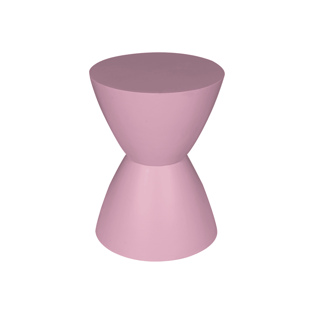 Elegante roze bijzettafel met modern ontwerp, gemaakt van hoogwaardig materiaal, perfect voor woonkamer of slaapkamer, onderdeel van Mokana Meubelen collectie.