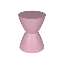 Elegante roze bijzettafel met modern ontwerp, gemaakt van hoogwaardig materiaal, perfect voor woonkamer of slaapkamer, onderdeel van Mokana Meubelen collectie.