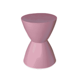 Gewoon digitale fotolampje, gemaakt van hout met een roze matte afwerking, ideaal voor modern interieur en meubels.